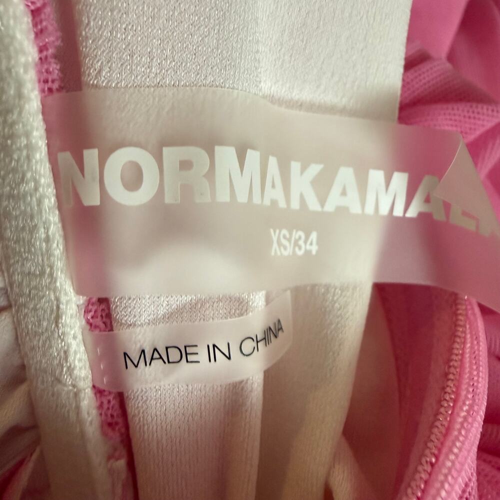 Norma Kamali NEW Walter Mini Dress Size XS in Candy Pink Sweetheart Neckline - Picture 11 of 12